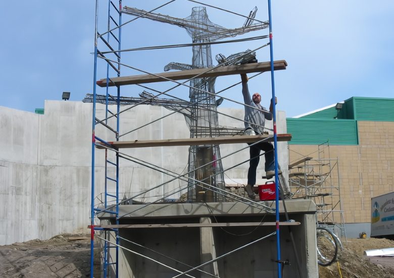 Construction de structure au Zoo de Granby.